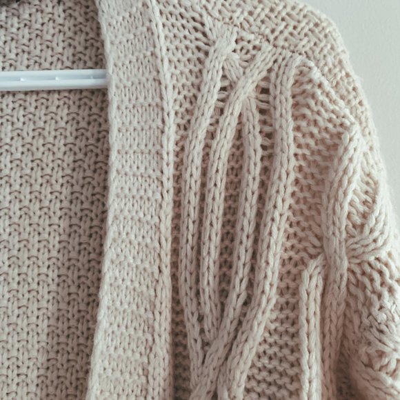 Dynamite Cream Cable Knit Cardigan - Picture 4 of 8